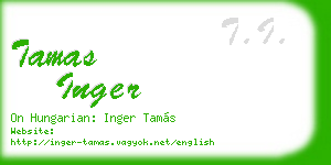tamas inger business card